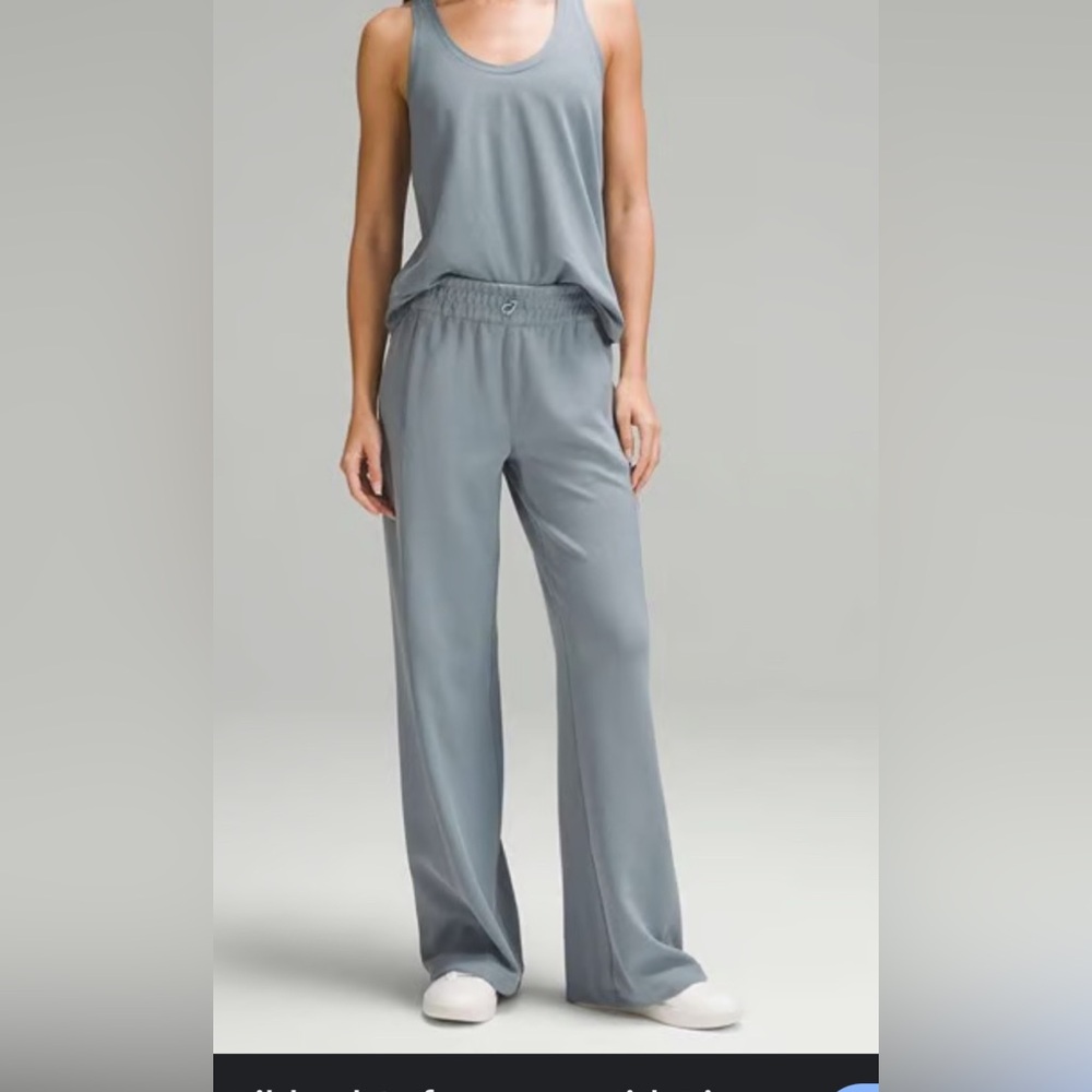 NEW Lululemon Ribbed Softstreme Midrise Pant 32” Belgian Blue Size 2